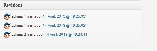 WordPress Post Revisions