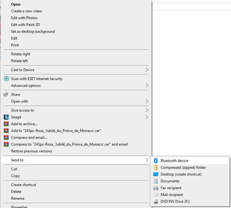 How to send files from computer and laptop using bluetooth